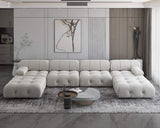 138.6" Wide Velvet Modular Sofa & Chaise