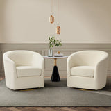 Emanuela Velvet Swivel Barrel Armchair