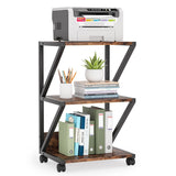 Mobile Printer Stand, 3-Tier Rolling Printer Cart Under Desk Storage Shelf