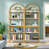 Tribesigns Bookshelf, 5-Tier Modern Arched Etagere Bookcase Storage Rack
