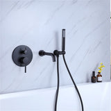 Single-Handle 1-Spray High Pressure Wall-Mounted BTub and Shower Faucet in Matte Black (Valve Included)