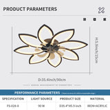 31 in. Flower Shape Remote LED Ceiling Fan