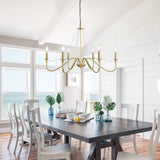 6-Light Modern Farmhouse Candle Chandeliers for Dining Room