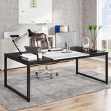 Simple Executive Desk, 70.8" Office Business Desk Computer Writing Table