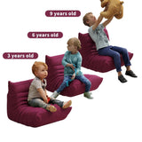 Kids Teddy Fabric Caterpillar Bean Bag Chair