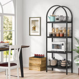 Wood Heavy Duty 4-Tier Decorative Shelving Unit