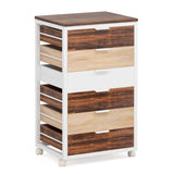 Wood Storage Dresser Cabinet with Wheels