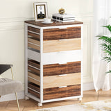 Wood Storage Dresser Cabinet with Wheels