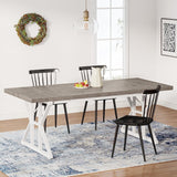 Wood Dining Table, Farmhouse 70.8" Kitchen Table for 6 People