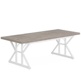 Wood Dining Table, Farmhouse 70.8" Kitchen Table for 6 People
