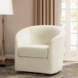 Emanuela Velvet Swivel Barrel Armchair