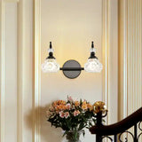 Modern Vintage Vanity Light Wall Sconces - 2-Lights - Black