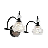 Modern Vintage Vanity Light Wall Sconces - 2-Lights - Black