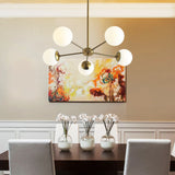 Modern 5-light Sputnik Chandelier in Gold Finish