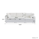 Cloud Modular Section Sofa-Four Seats with One Ottoman