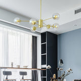 6 - LIGHT SPUTNIK MODERN LINEAR CHANDELIER