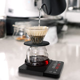 Digital Coffee Scale with Timer 3000g/0.1g, High Precision Rechargeable Digital Food Scale, Double LED Display for Pour Over, Espresso, Drip Coffee (Color: Black)