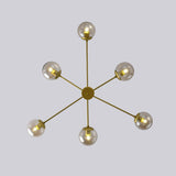 6 - LIGHT SPUTNIK MODERN LINEAR CHANDELIER