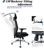 Ergonomic Office Chair with Adjustable Headrest and Seat Height, Breathable Mesh Seat and Back