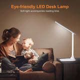 LED 台灯、3 级亮度触摸控制台灯、带可调节臂的可调光办公灯、适用于桌面卧室的可折叠台灯... 