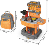 JOYIN Little Tool Workbench with Portable Backpack Kids Toy Construction Tool Set