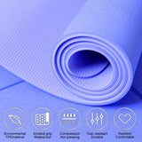 Yoga Mat -TPE High Density Non Slip with Carrying Strap (72x24x0.24In)