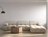 104 inch Wide Velvet Reversible Modular Sofa & Chaise With Ottoman
