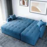 81.9'' Reversible Multifunctional Fabric Sofa Sleeper